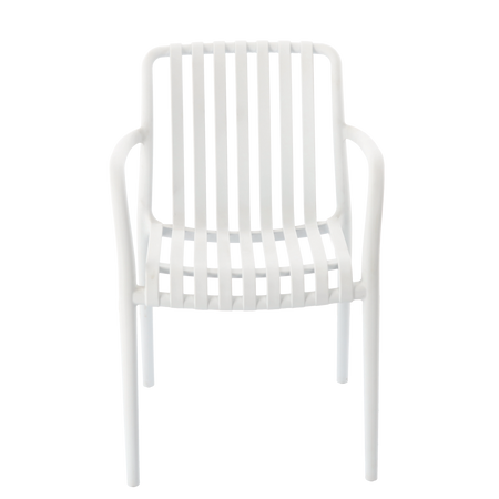 ZÁHRADNÍ ŽIDLE 45,5 x 57 x 45 / 81 CM BÍLÁ *8656