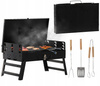 GRILL TURYSTYCZNY SKŁADANY WALIZKA Z WIDEŁKAMI I ŁOPATKĄ 43 x 26,5 x 46,5 CM *4841