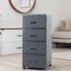 COMODĂ PLASTICĂ CU 4 WAZE GRI 38 x 45 x 90 cm RATTAN *9450