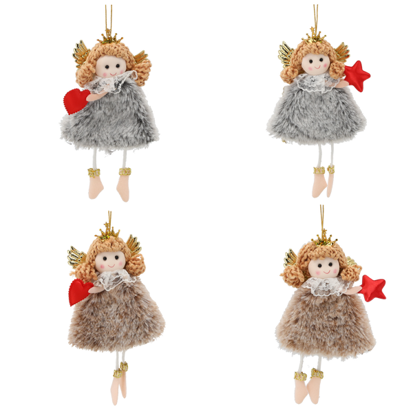 ORNAMENT CRĂCIUN. PANDANTIV ÎNGER BRONZAT/GREY 8 X 16 CM pachet=12buc *0554