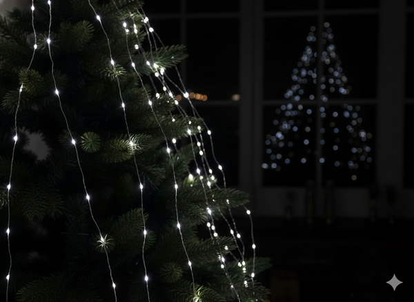 LAMPKI LED DRUCIKI 200L ZIMNY BIAŁY 10 WIĄZEK x 2 M WEWN/ZEWN *1797