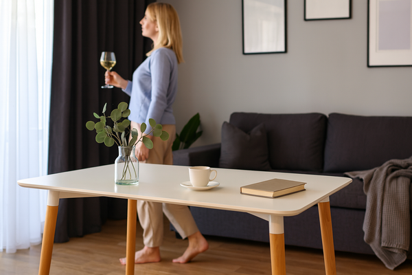 STÓŁ PROSTOKĄTNY 120 x 80 x 74 cm - BIAŁY *1132