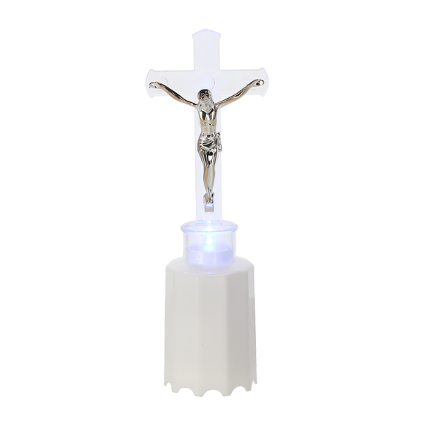 LED CROSS INSERT WITH BATTERIES BLUE*6357