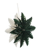 Stea decorativă din hârtie 50 cm verde cu două straturi *9119