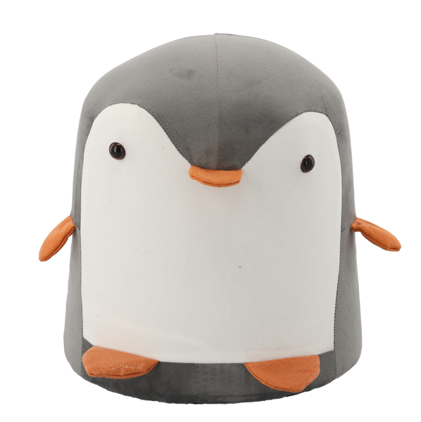POUFF PENGUIN GREY 28 x 34 CM