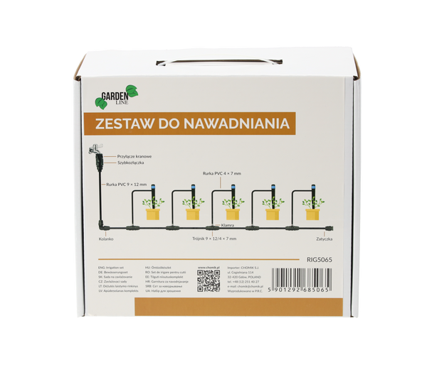 ZESTAW DO NAWADNIANIA KROPELKOWEGO Z 15SZT. ZRASZACZAMI