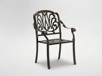 Hliníková židle "HASTINGS" v antickém bronzu 65 x 64 x 92 CM *4072