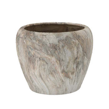 CERAMIC PLANT POT COVER 42 X 42 X 35 CM MARBLE EFFECT