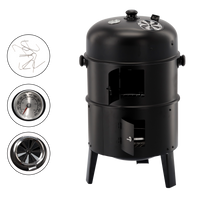 MULTIFUNCTIONAL 3 IN 1 BBQ/SMOKER/FIRE PIT 44 x 53 x 80 CM