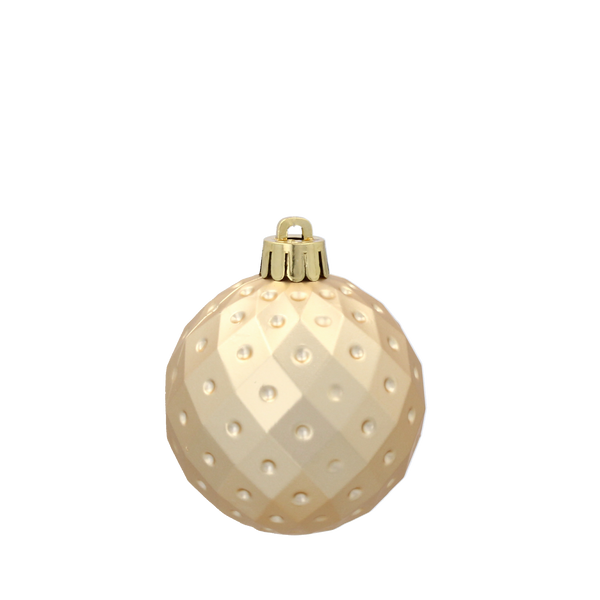 SET OF 6 BAUBLES 6 CM RED/GOLD/SILVER (TUBE)