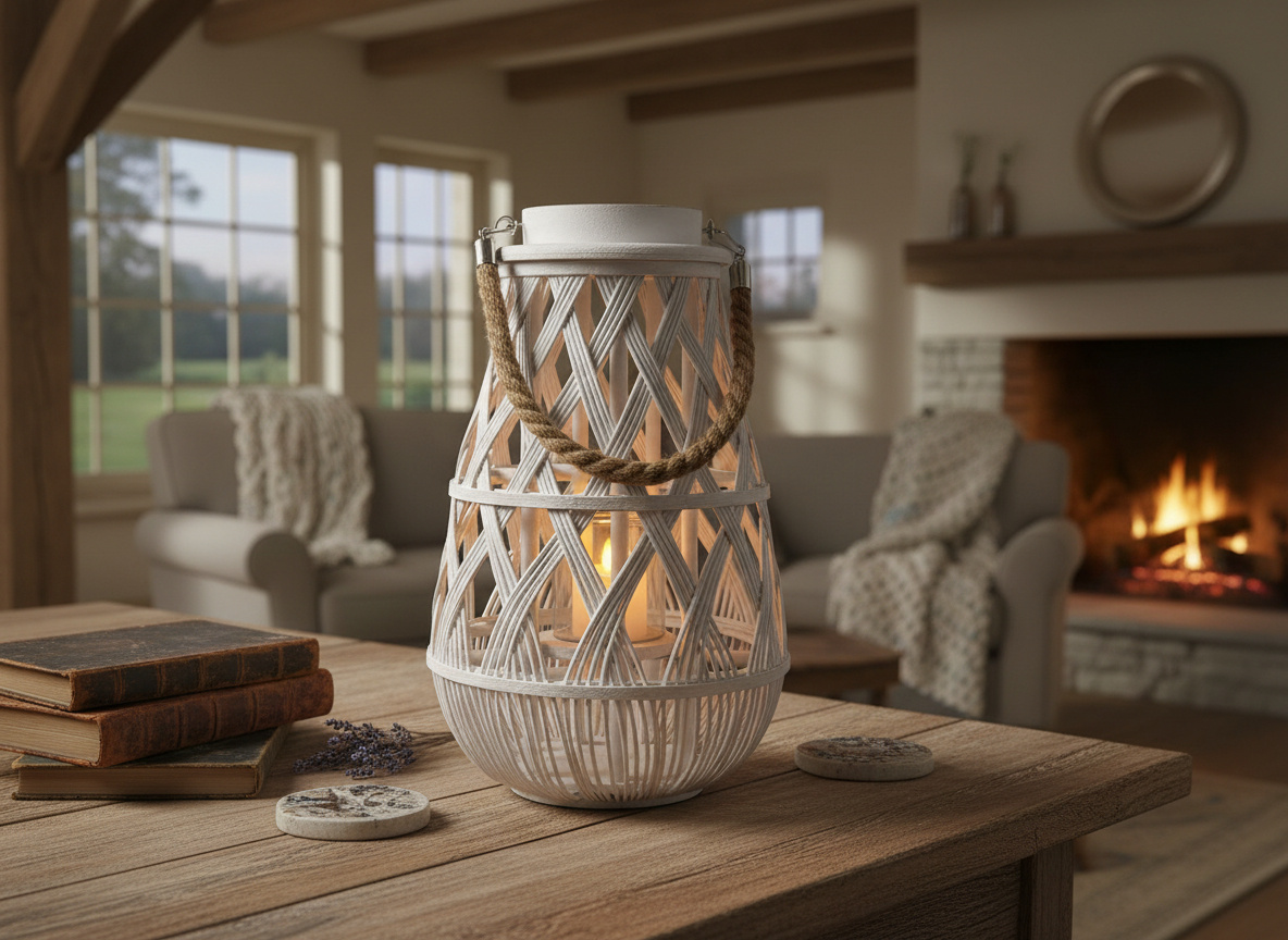 LAMPION 24 x 55 CM Z WKŁADEM SZKLANYM - BIAŁY pol_pl_LAMPION-24-x-55-CM-Z-WKLADEM-SZKLANYM-BIALY-2395_4