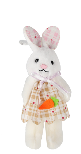 VEĽKONOČNÁ DEKORÁCIA - ZAVESENIE 6 x 11 CM ZAJAC S MRKVOU MIX 3 FARIEB balenie=12ks *9182