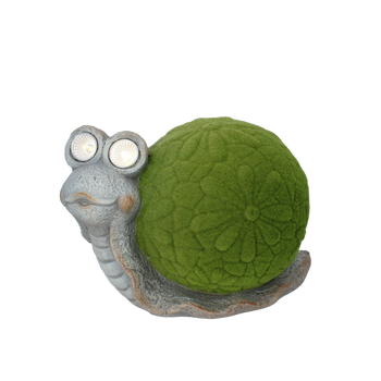 GARDEN FIGURINE – SNAIL WITH GLOWING EYES 32 X 22 X 22 CM LED