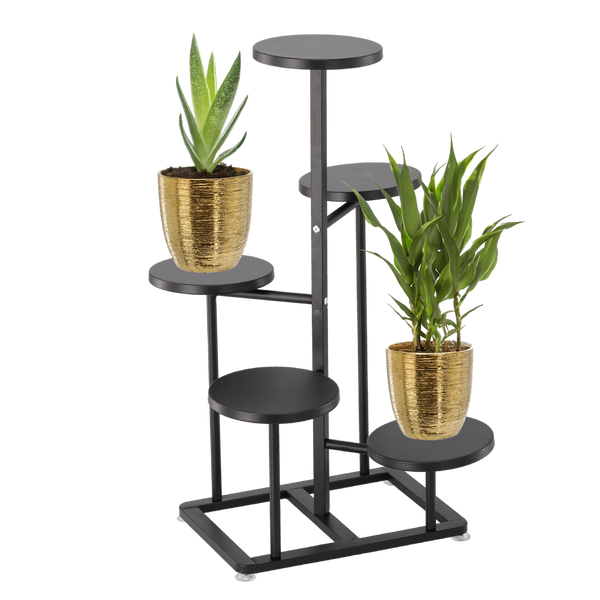 SUPORT PENTRU FLORI/PLANTE 5-NIVELURI 47 x 47 x 80 CM NEGRU *1364