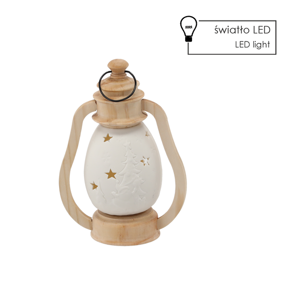 FIGURKA BOŽONAR. - KERAMICKÁ LAMPA 14,2 X 9 X 20 CM LED balení=2ks *1315