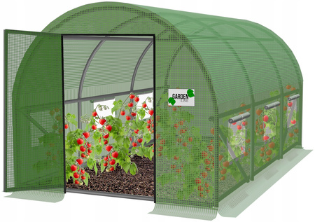 SERĂ DE GRĂDINĂ 3 SEGMENTE 3 x 2 x 2 M VERDE CU UȘI PE HINGE *3941