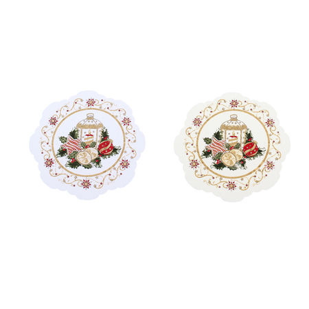 CHRISTMAS NAPKIN DIA. 18 CM POLYESTER