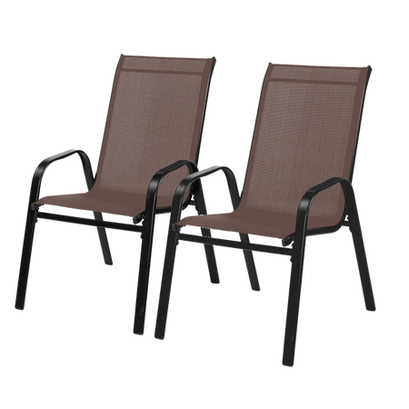 Set de 2 scaune de grădină maronii 54 x 70 x 92 CM *1649