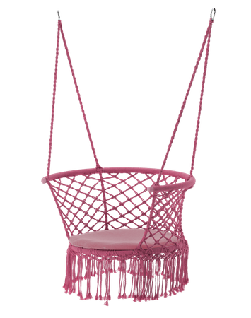 HANGING CHAIR "RIVO" WITH CUSHION 120X60/80CM - PINK