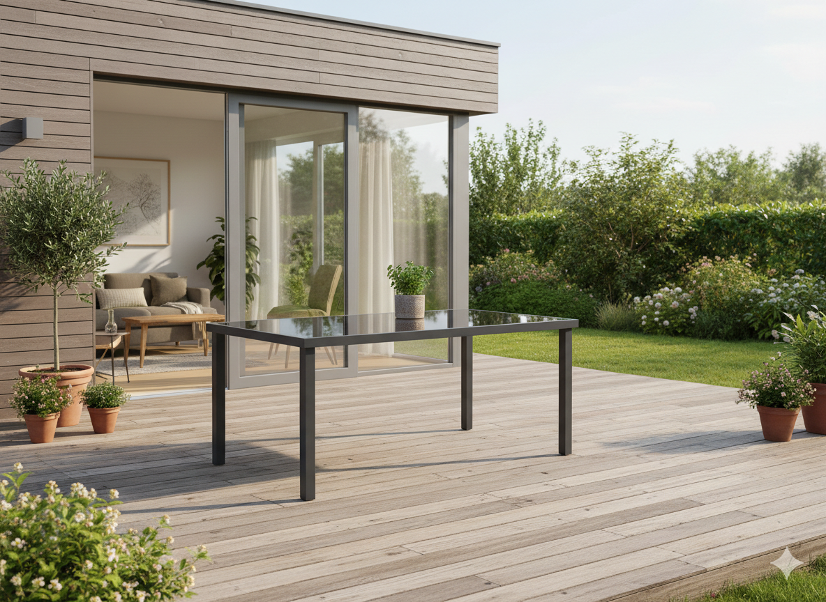 ALUMINIOWY STÓŁ OGRODOWY ZE SZKLANYM BLATEM 150 x 90 x 71 CM SZARY pol_pl_ALUMINIOWY-STOL-OGRODOWY-ZE-SZKLANYM-BLATEM-150-x-90-x-71-CM-SZARY-2299_4