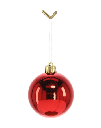 SET OF 24 BAUBLES 6 CM RED/GOLD/SILVER