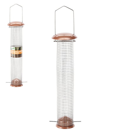 BIRD FEEDER FOR SEEDS - COPPER 9 X 39 CM