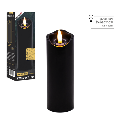 CANDLE LED NEAGRĂ 5 X 15 CM *9353