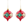 KPL. 2 DECORAȚIUNI DE BRAD BOMBĂ DECORATIVĂ *9434