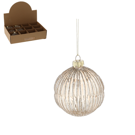 GLASS BAUBLE - STYLE BAROQUE 8 CM