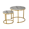 NESTING TABLE SET OF TWO MARBLE