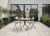 ZESTAW MEBLI OGRODOWYCH METALOWYCH MOZAIKA "LEMONIA" STÓŁ + 2 KRZESŁA