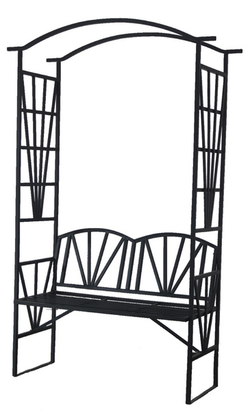 ZÁHRADNÁ PERGOLA S LAVICOU 114 x 45 x 208 CM *6085