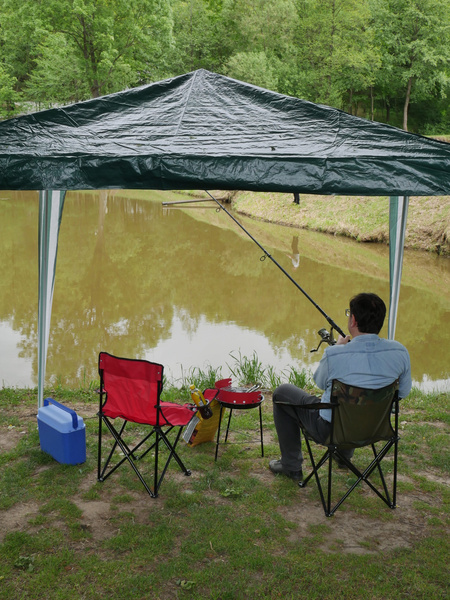 PAVILION GARDEN TENT GREEN 2.5 X 2.5 M 18/18/18mm *5767