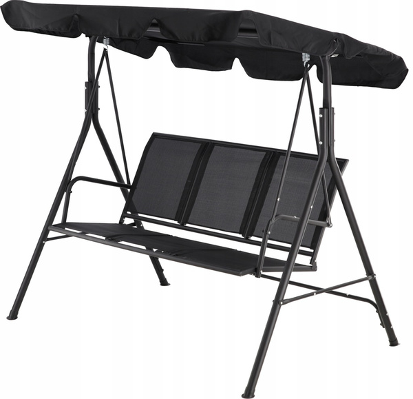 GARDEN SWING WITH TEXTILENE 170 x 110 x 153 cm BLACK *3118