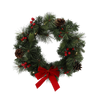 CHRISTMAS WREATH 40 CM RED LED