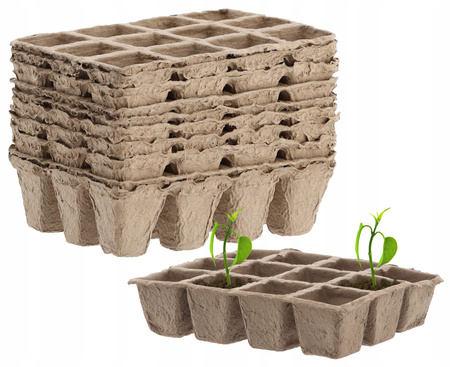 SET OF 10 SEED TARTING TRAYES 15,5X11,5X5 CM
