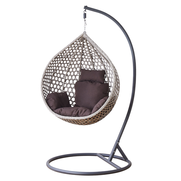 HANGING CHAIR SIZE. S GREY, CUSHION GREY, FRAME DARK GREY *0209