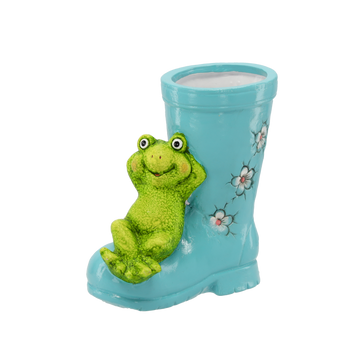 POTTERY POT WITH FROG