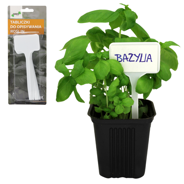 KPL. 8 TABLICZEK PLASTIKOWYCH DO OPISYWANIA ROŚLIN opak=12kpl *9690