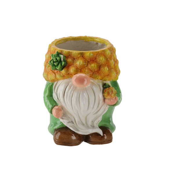 GARDEN FLOWER POT – GNOME WITH PINEAPPLE 25,7 X 25,2 X 30,8 CM