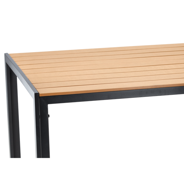 Oceľový záhradný stôl s polywood doskou 150 x 90 x 73 cm čierny *9491