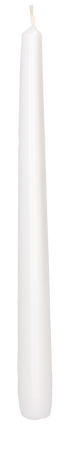 CONE CANDLE WHITE METALLIC