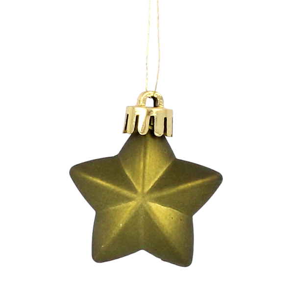 SET OF 60 CHRISTMAS ORNAMENTS OLIVE/COPPER/GRAPHITE MIX DESIGNS