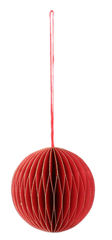 SADA 4 OZDOB NA VIANOČNÝ STROM Z PAPÍRU FI 7 CM ČERVENÉ bal=6ks *2020