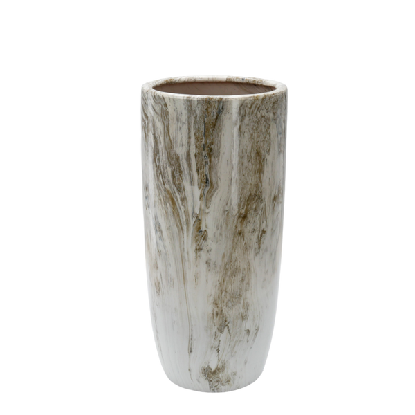 OSŁONKA CERAMICZNA NA DONICZKĘ 33 x 33 x 70 CM EFEKT MARMURU *5764