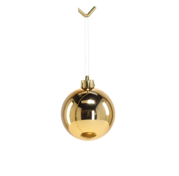 SET OF 12 BAUBLES 6 CM RED/GOLD/SILVER