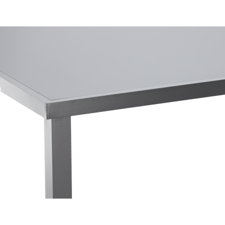 Hliníkový zahradní stůl se skleněnou deskou 150 x 90 x 71 CM šedý *9514