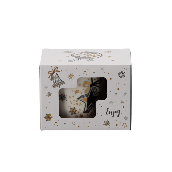 PORCELAIN MUG 320 ML MIX OF CHRISTMAS PATTERNS