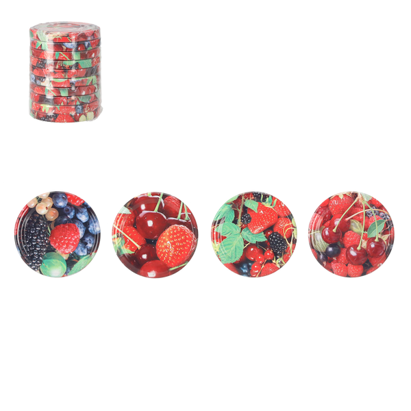 SET OF 10 LIDS DIA 66 FRUIT MIX