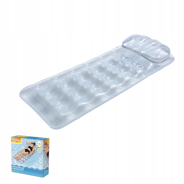 SALTEA INFLATABILĂ 1.88 x 71 CM ARGINTIE *0312